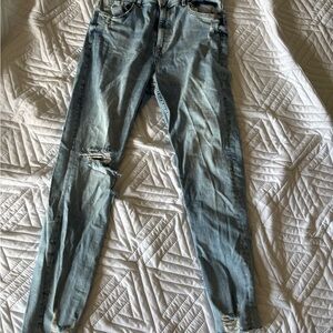 Zara Women’s Light Blue Distressed Jeans